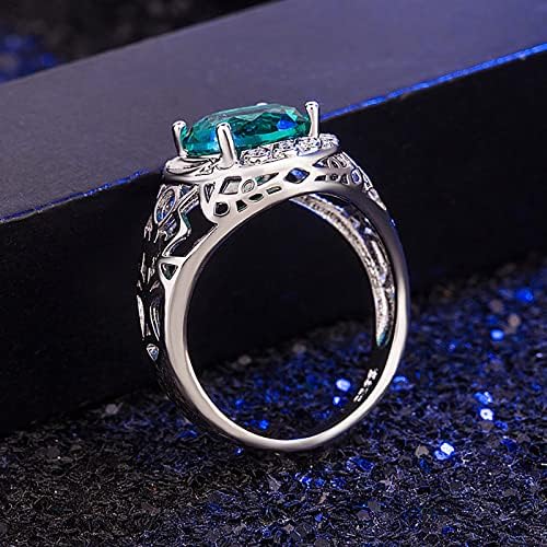 2023 New Women Fulmed Copper Green Zircon Rings Moda Jewellry Rings Fashion