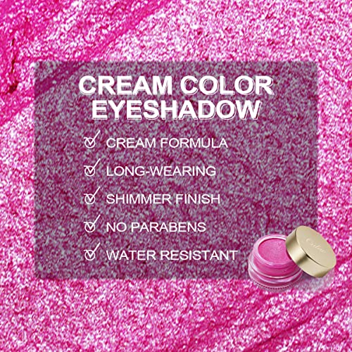 Olac Glitter Cream Eyeshadow para mulheres com fórmula lisa hidratante. Usuidade multiuso para maquiagem metálica de brilho metálico altamente pigmentada.