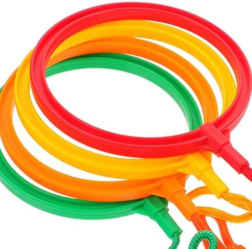 Nuobesty 4pcs girando anel de anel de salto de salto esportivo colorido salto de cabos esportivos anel de salto
