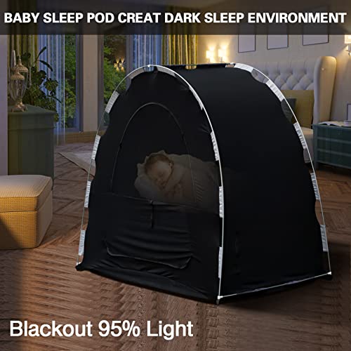 HIAKSEDT PACK n Play Blackout Capa, Baby Sleep POD Slumber Tent Sun Shade Travel Berk Canopy,