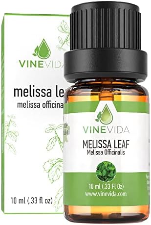 Óleo essencial para folhas de Melissa de Vinevida 10 ml - Óleo de Melissa Folhas de Melissa não diluído 10