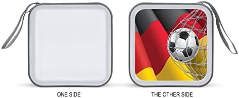 Objetivo do futebol e bandeira alemã CD CATO PLÁSTICO DVD Solitora de armazenamento portátil de armazenamento