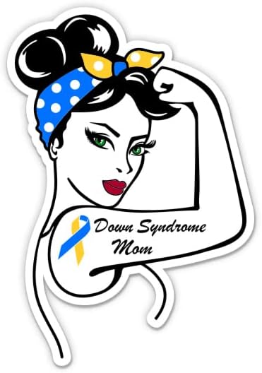 Rosie Down Syndrome Mom Mom Adesivo - Adesivo de laptop de 3 - Vinil impermeável para carro,