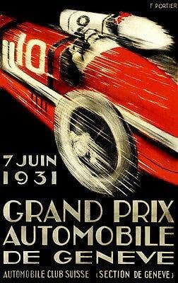 1931 Grand Prix Automobile de Geneve Race - ímã de publicidade promocional