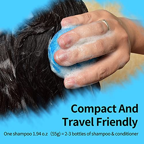 Argan Macadamia Oil Shampoo Bar 2 em 5 shampoo e condicionador, barras sólidas veganas para todos os tipos de cabelo feamarry
