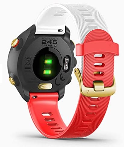 Fehauk 20mm Silicone Watch Band Strap for Garmin Forerunner 245 245m 645 Vivoativo 3 Vivomove HR