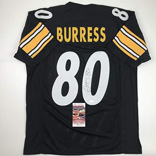 Plaxico Burress de Pittsburgh Black JSA Coa