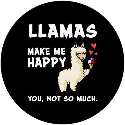 Lhamas me fazem feliz alpaca engraçada animal crianças meninos meninos popsockets swappable popgrip