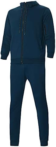 Spe969 Men's 2pcs Jogger Conjunto, Zippista de outumn Full-Zip Zipper Selto Top Pants Sets Sports Sports Suit Tracksuit