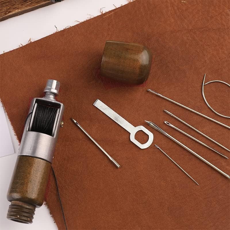 Kaobuy Professional Leather Craft Tools Kit Hand costura costura de punção Trabalho de trabalho