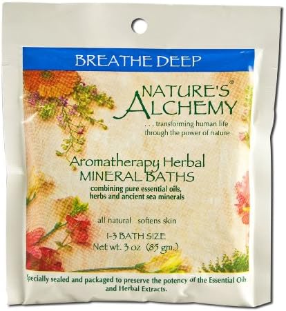 Banhos minerais de aromaterapia com alquimia da natureza, Breathe Deep, 3 onças