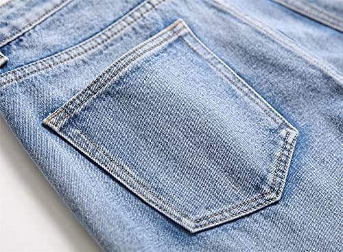 Jeans angustiados dos homens destruídos destruídos Slim Fit