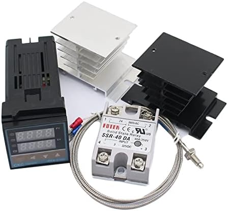 SFAFT REX-C100 Controlador de temperatura Digital PID Termostato SSR Saída máx.40a SSR Relé K Sonda de