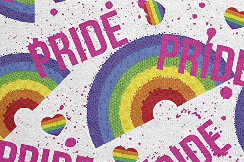 Toalha de tapete de ioga do Dia do Pride Ambesonne, Ilustração Pixelated Grunge LGBT LGBT Ilustração colorida e não deslizante Sweat Absorvent Yoga Pilates Pilates Cober