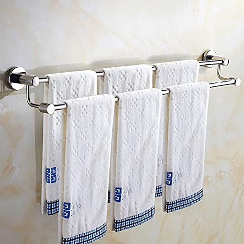 -S prateleiras, toalhas de toalhas de toalha montada na parede, barra de toalha de toalha de toalha dupla, suporte