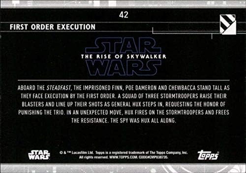 2020 Topps Star Wars The Rise of Skywalker Série 2#42 Cartão de negociação de primeira ordem