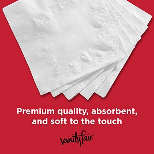 Vanity Fair todos os dias guardanapos de papel, 100 guardanapos descartáveis ​​de 2 camadas
