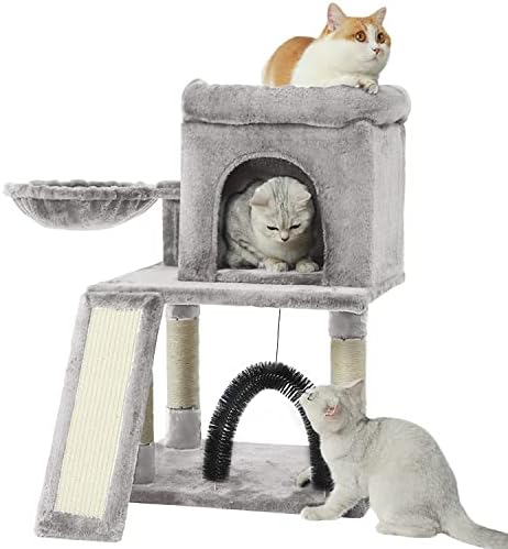 Árvore de gatos Hoopet, torre de gatos de 44 polegadas para gatos internos, centro de atividades