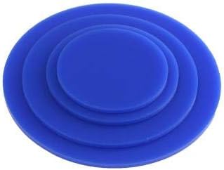 Papagaios cintilantes 3mm Círculo azul premium Folha de acrílico | PlexigLASS | 6 polegadas x 6 polegadas | Pacote
