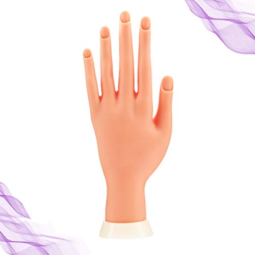 Plástico Fake Fingers Mannequin Display Hand Hand Mannequin Hands com Stand Fingers Display Unhas para Manicure Diy Treinamento de Manicure Manicure Manicure Hand Hand