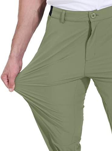 Calças de golfe de rdruko masculino masculino de vestido casual leve seco seco com bolsos