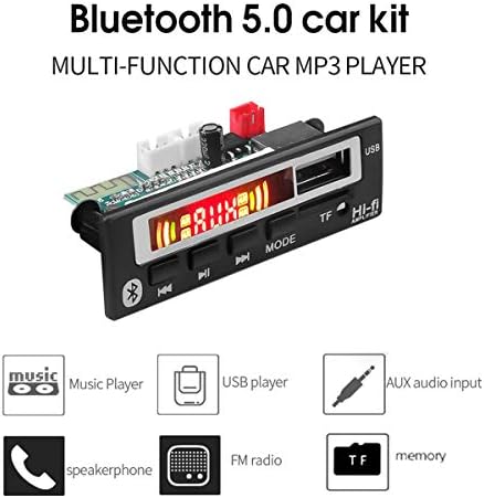 EAGLERICH 12V MP3 Decodificador Placa USB TF 3,5mm Aux Bluetooth FM Radio V5.0 Receptor sem fio MP3 player Audio