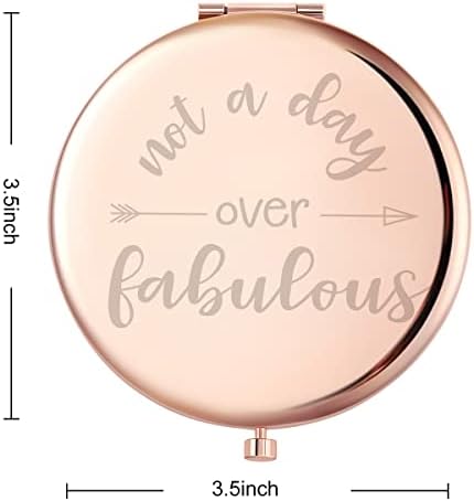 Wailozco não um dia sobre as citações fabulosas espelho compacto de ouro rosa para mulheres amigas, idéias de