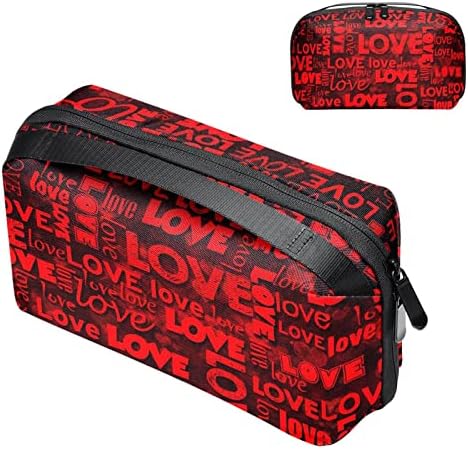 Bolsa de bolsas portáteis de organizações eletrônicas Letra Love Bag de armazenamento de cabo de viagem vintage