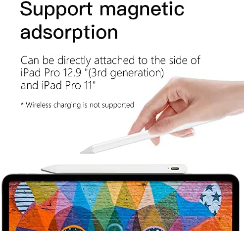 Toque na tela Toque em caneta de caneta ativa para iPad com rejeição de palma, adsorção magnética para escrita/desenho