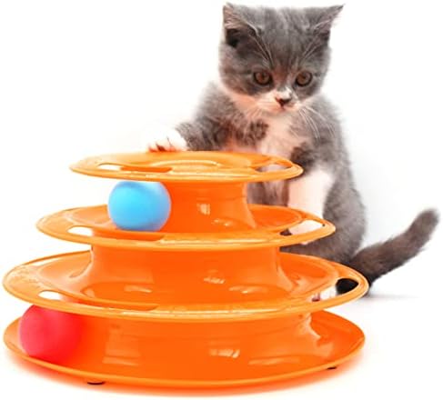 brinquedo de boliche divertido de gato peyamii, brinquedo circular de caça de órbitas, perseguindo necessidades