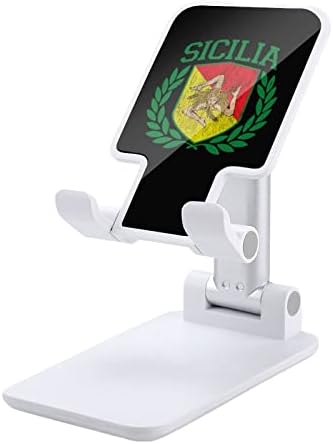 Sicilian Flag Dobrável Phone Stand Ajuste Ajuste Ajuste Montante Para casa Offito de desktop Black-estilo