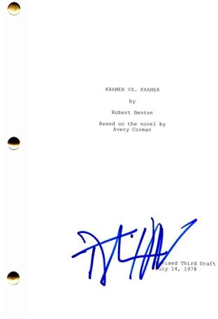 Dustin Hoffman assinou o Autograph - Kramer vs. Script de filme completo de Kramer - Midnight Cowboy,