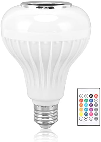 Lâmpada de lâmpada LED de hilitand rgbw bluetooth bulbo e26 base de controle remoto lâmpada do alto -falante