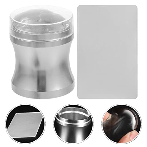 Fomiyes French Tip Nail Tool French Tip Ferramenta de unhas de unhas Stamper Clear Silicone Stamping