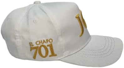 JGL Gorras del Chapo, ajustável 6 painel JGL HATS BLAZ BLAT BRANCO, CHATOS DE CHAPO PARA MAN