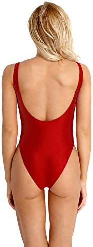 Yizyif Feminino One Piece Swimsuit High Cut Logéides Monokini Bathing Suiting