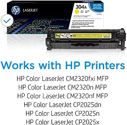 HP 304A Cartucho de toner amarelo | Funciona com HP Color LaserJet CM2320 MFP, HP Color LaserJet