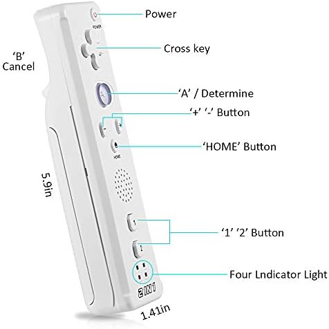 Modeslab 4 Pack Wii Nunchuk Controller e Wii Remote, construído em MotionPlus Wiimote Gamepad