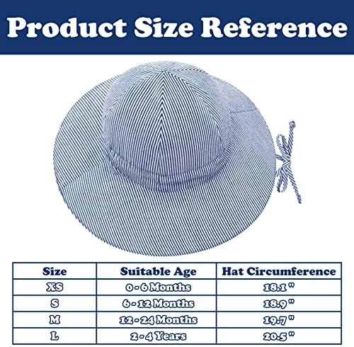 Chapéu infantil de sol bebê chapéu de sol do sol para meninos Chapéus de menino de menino largo Baby Baby Beach Hat UPF 50+ algodão