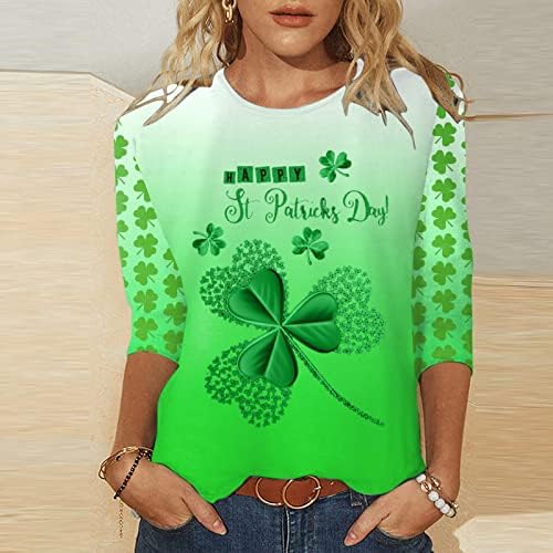 Camiseta de blusa para feminino verão outono 3/4 manga 2023 roupas moda de algodão de algodão de algodão gráfico lounge capri blouse wb wb
