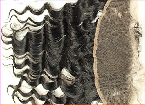 Cabelo dajun 6a 13 4 encerramento frontal de renda peruviana cabelos humanos onda cor de onda natural