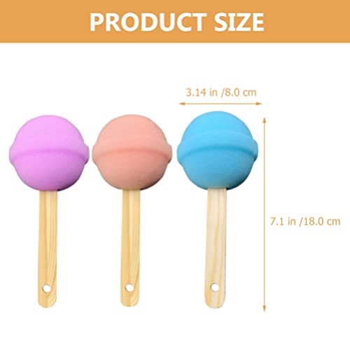 CEALVIAN 3PCS Banho esponja Lollipop Chuveiro Esponja Esponja Lollipop Spurbro de chuveiro em forma de banho