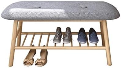 Landua Wood Wood Solid Simple Porta Moderna Desgaste Sapatos de Bancada Sofá Banco Caso Distém -Padrocor