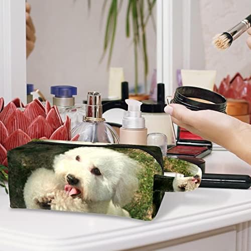 TBOUOBT Bolsas de maquiagem de cosméticos para mulheres, bolsas de maquiagem pequenas sacolas de viagem, cachorro de animal fofo