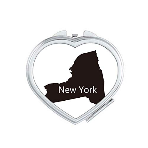 New York USA Mapa Esboço Espelho Greates Viagem Portátil Portátil Maquiagem de bolso