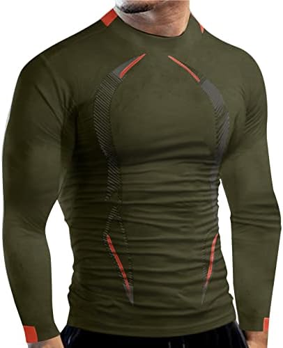 Camisetas de compressão Wocachi 2022 para homens, manga comprida rápida seca alta elasticidade muscular esportes