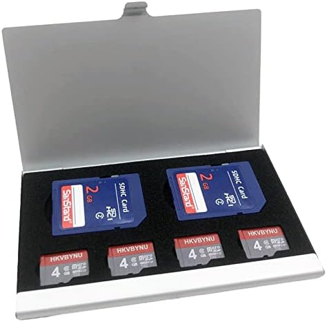 Caixa do suporte do cartão SD, caixa do suporte para cartão de memória Casa de alumínio Hard Shell,
