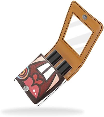 Caixa de batom de Oryuekan com espelho bolsa de maquiagem portátil fofa bolsa cosmética, desenho animado
