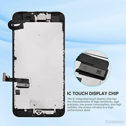 Para o iPhone 7 Plus Screen Substerty com o botão Home 5.5 ”Black Kit, 7Plus 3D Touch Digitalizador LCD Digitalizador completo com sensor de alto -falante da câmera frontal, Ferramentas de correção de reparo de vidro HD A1661, A1784, A1785