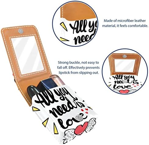 Organizador de batom branco de letras inspirador com caixa de armazenamento de batom espelhado